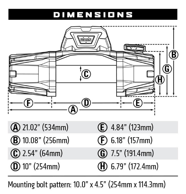 WARN 103253 VR EVO 10-S Electric 12V DC Winch with Synthetic Rope: 3/8" Diameter x 90' Length, 5 Ton (10,000 lb) Pulling Capacity