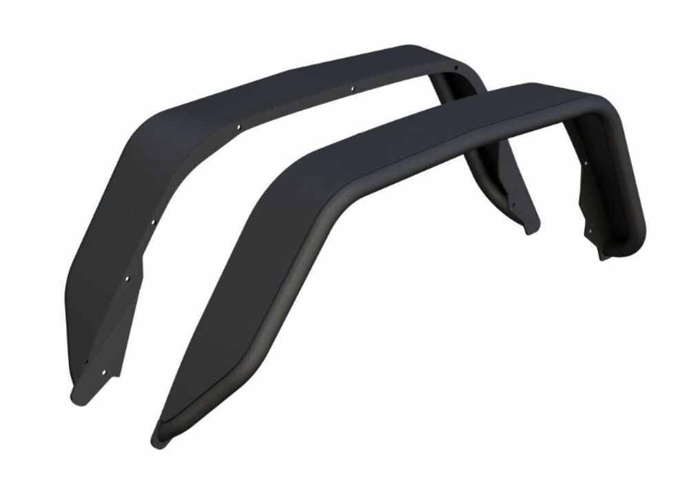 Aries Rear Fender Flares for Jeep - Textured Black Powder Coated Aluminum