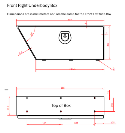 Full-Size Long Underbody Box Set of 4