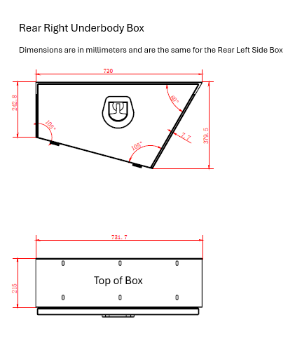 Full-Size Long Underbody Box Set of 4