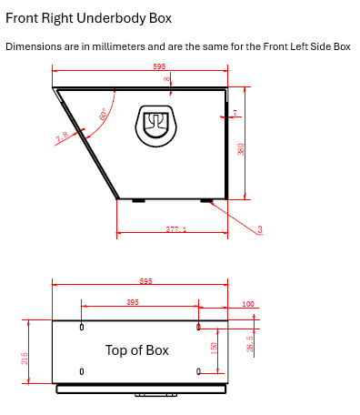 Full-Size Regular Underbody Box Set of 4