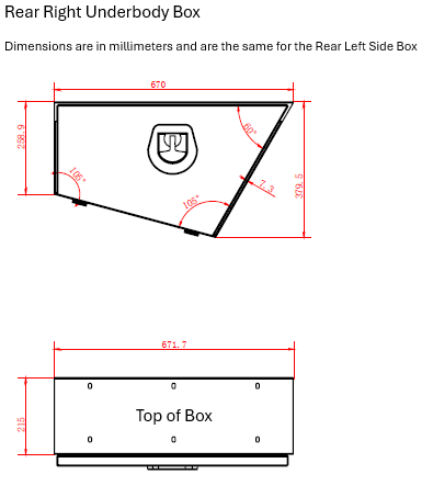 Full-Size Regular Underbody Box Set of 4