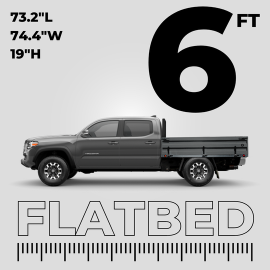 Mid-Size Long Flatbed Truck Body  - with Tall Headache Rack