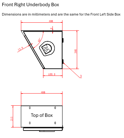 Mid-Size Long Underbody Box Set of 4 - Installed (Parts & Labor)