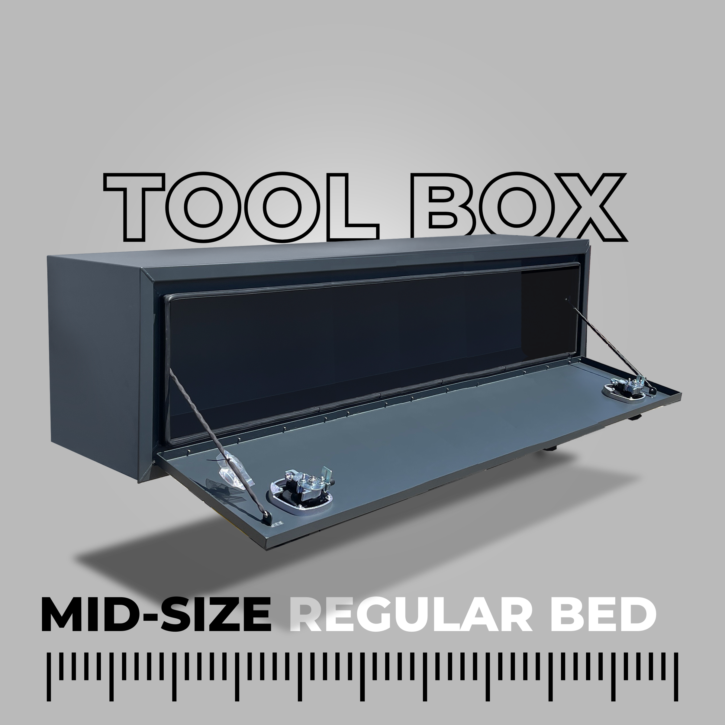 Tool Box for Mid-Size Regular Flatbeds with Dropsides - Single Box