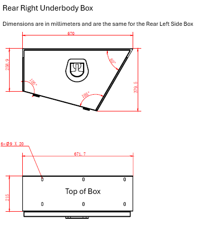 Mid-Size Regular Underbody Box Set of 4 - Installed (Parts & Labor)