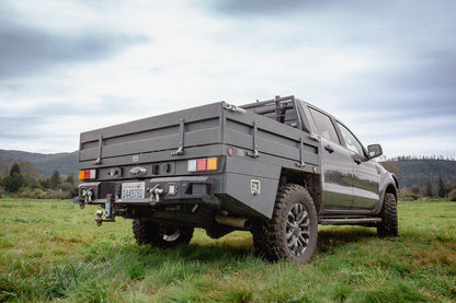 Mid-Size Regular Flatbed Truck Body - with Tall Headache Rack