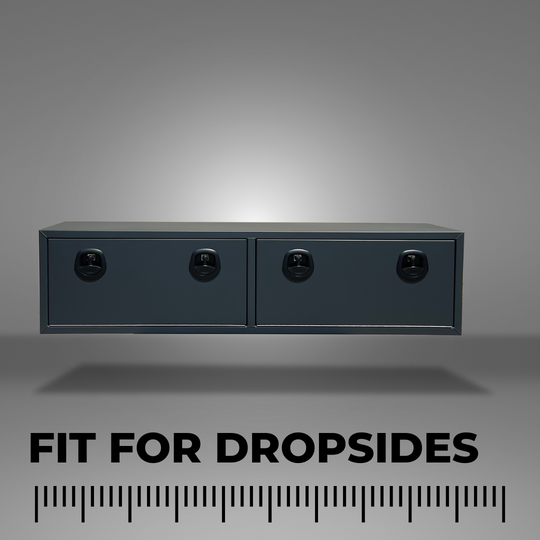 Tool Box for Full-Size Regular Flatbeds with Dropsides - Single Box